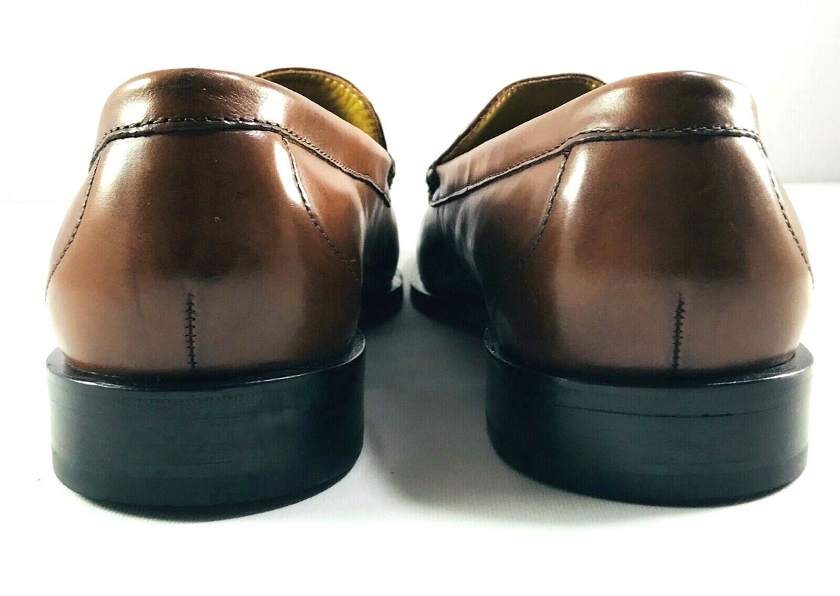 Cole Haan  Mens Brown Leather Slip On Loafers Shoes C0736 06 362 Size 9M Cole Haan Mens Leather Loafers Dress Shoes Gold Buckle  main image 2