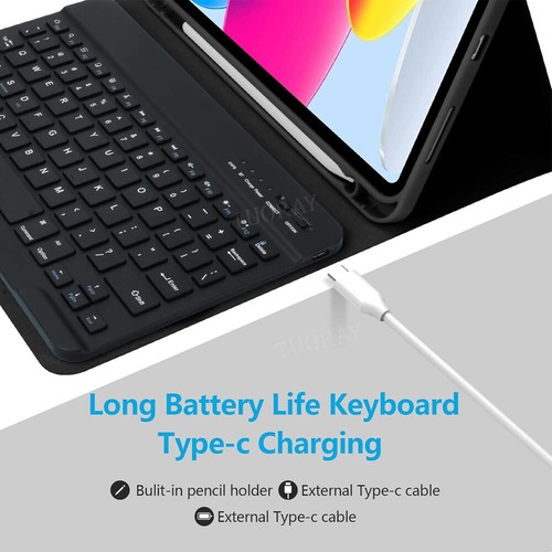 Keyboard Case Mouse For iPad 11th 10th 9th 8th 7th 6th Gen Air 11 M3 2025 Pro 11 - Picture 33 of 64
