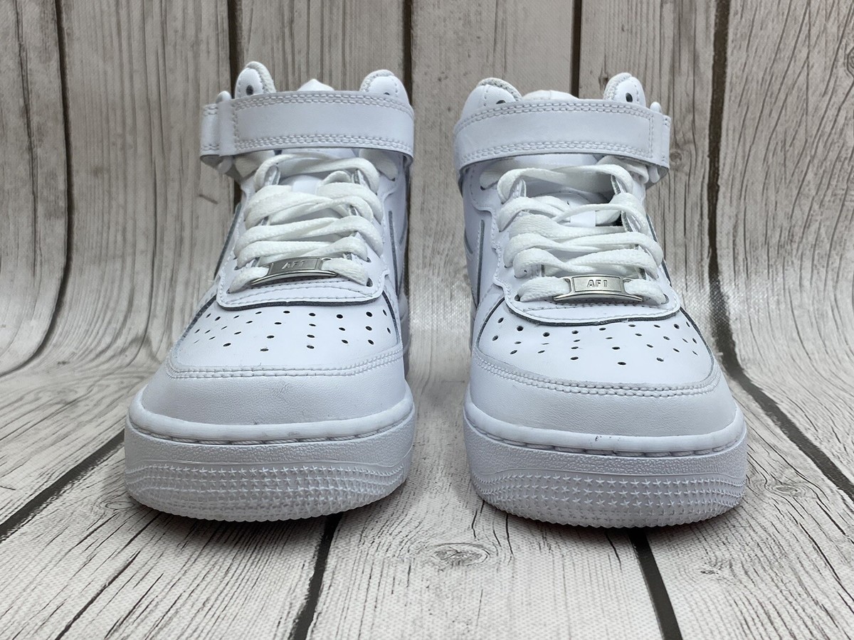 Size 4 (GS) - Nike Air Force 1 '06 Mid White for sale online | eBay