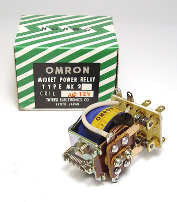 2x OMRON Mk2 Relais, AC 12V Spule, 2x UM, Mk 2 Midget Power Relay, NOS