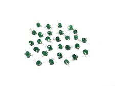 50 szt. Zielony Chalcedon Rondelle Faceted 4-4,5 mm Koraliki Srebrny drut Owinięte ogniwo