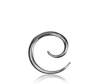 Pair Small Sterling Silver High Polished Tribal Spirals Plugs Gauges Image Is Loading Pair Small Sterling Silver High Polished Tribal Spirals