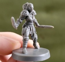 Barbarian - Elf Female Mini Miniature Figure Dungeons  Dragons Pathfinder D D