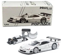 Pop Race 1:64 Mercedes-Benz CLK AMG GTR (Silver) Street Version PR640158