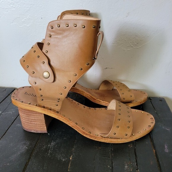 APL Bohme sandali donna 8 Daphne marrone marrone chiaro tacco gladiatore borchie boho indie