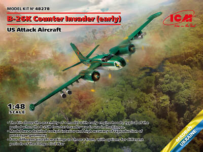 B-26k Counter Invader (early), Us Attack Aircraft 1:48 Plastic Model Kit ICM
