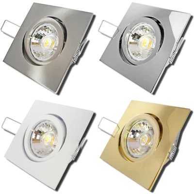 LED Einbaustrahler Dario • 230V • 3W • Alu • schwenkbar • IP20 • GU10 • Wohnraum - Bild 1 von 4