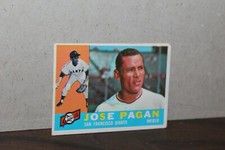 1960 TOPPS JOSE PAGAN ROOKIE   BASEBALL  CARD #67