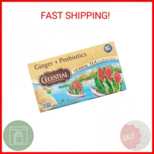 Celestial Seasonings Ginger & Probiotics Herbal Tea, 16 CT