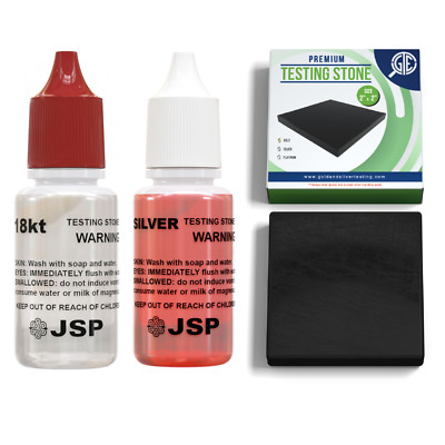 18K GOLD & SILVER JEWELRY TESTING ACID SOLUTION TEST SCRAP TESTER SOLUTIONS ORO