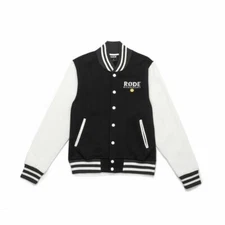 LARGE RØDE Varsity Jacket Black & White  RODE MICROPHONES MUSICIANS CLOTHING 