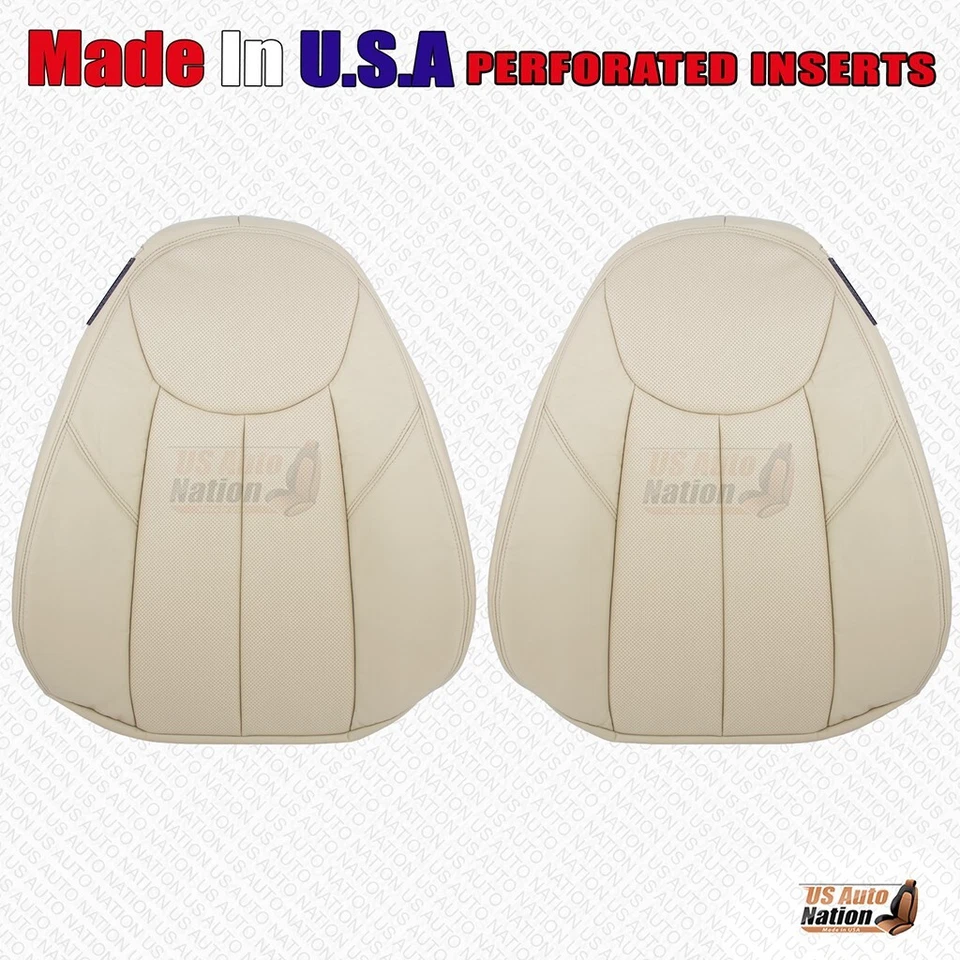 Mercedes Benz SL550 2007 cubierta de asiento perforada beige para conductor y pasajero delantero Foto 2 de 3