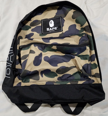 BAPE Backpack A Bathing Ape 2021 SS SUPREME Bag Pouch Yellow Camo Green 10L