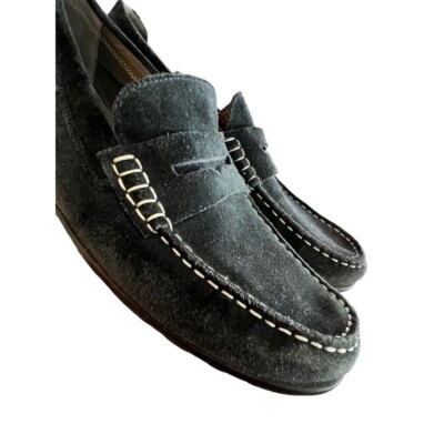 Geox Respira Mens Black Suede Driving Moc Loafers 8 (41  display picture 2