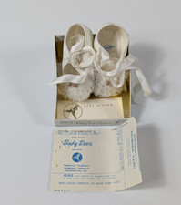 Baby Deer Lace Tie Mary Jane Shoes Color Creampuff Original Box Vintage Size 0