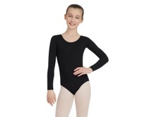 Capezio Big Girls Long Sleeve Leotard Black Size S