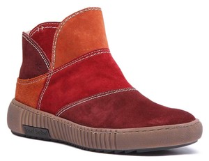 josef seibel red ankle boots