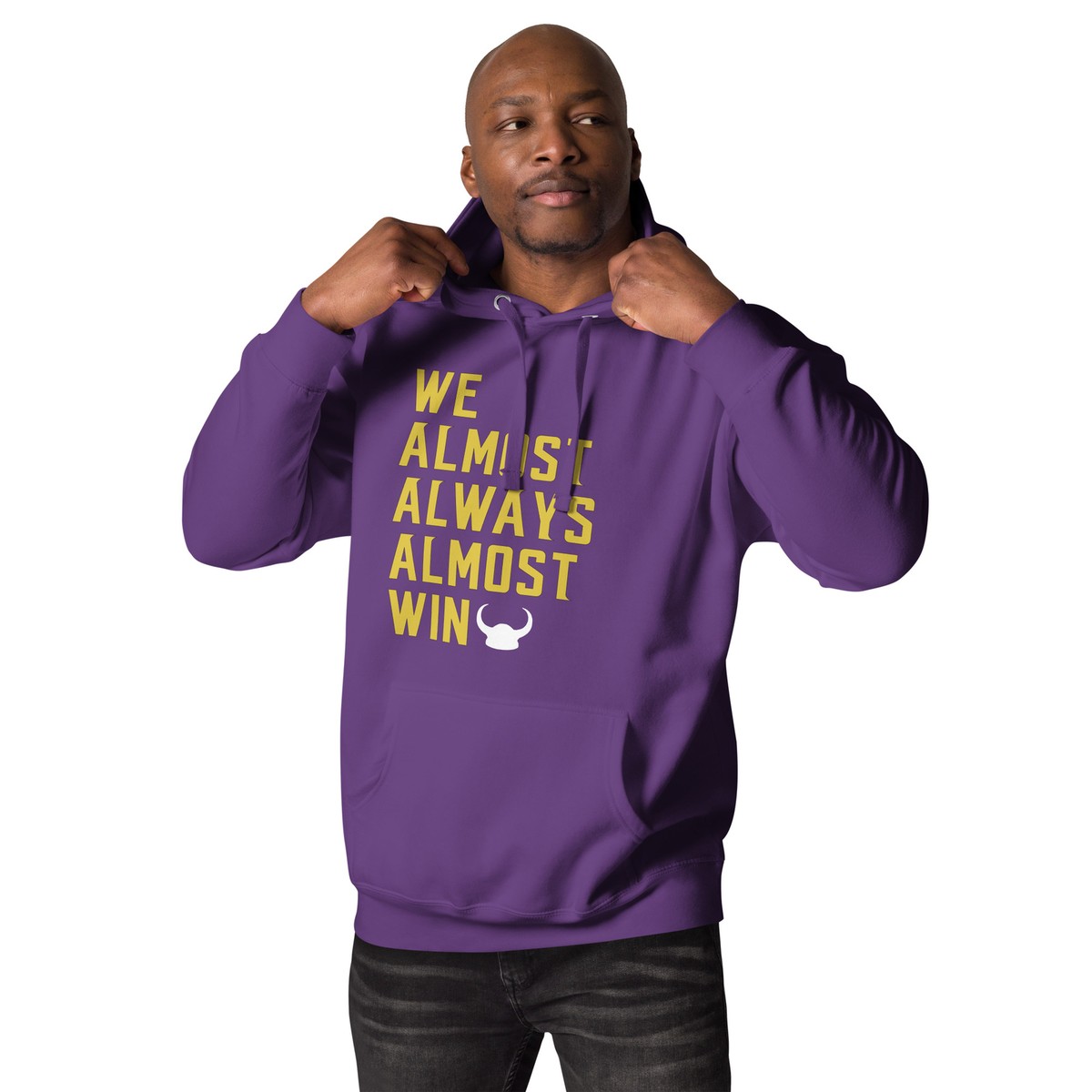 Almost Always Win Vikings Football Funny Unisex Hoodie S,M,L