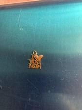 14K Yellow Gold "I Love You Mom" Heart Mother's Day Charm Pendant