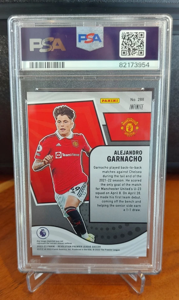 Alejandro Garnacho Panini Revolution Infinite Rookie RC PSA 10 - Image 2 of 2