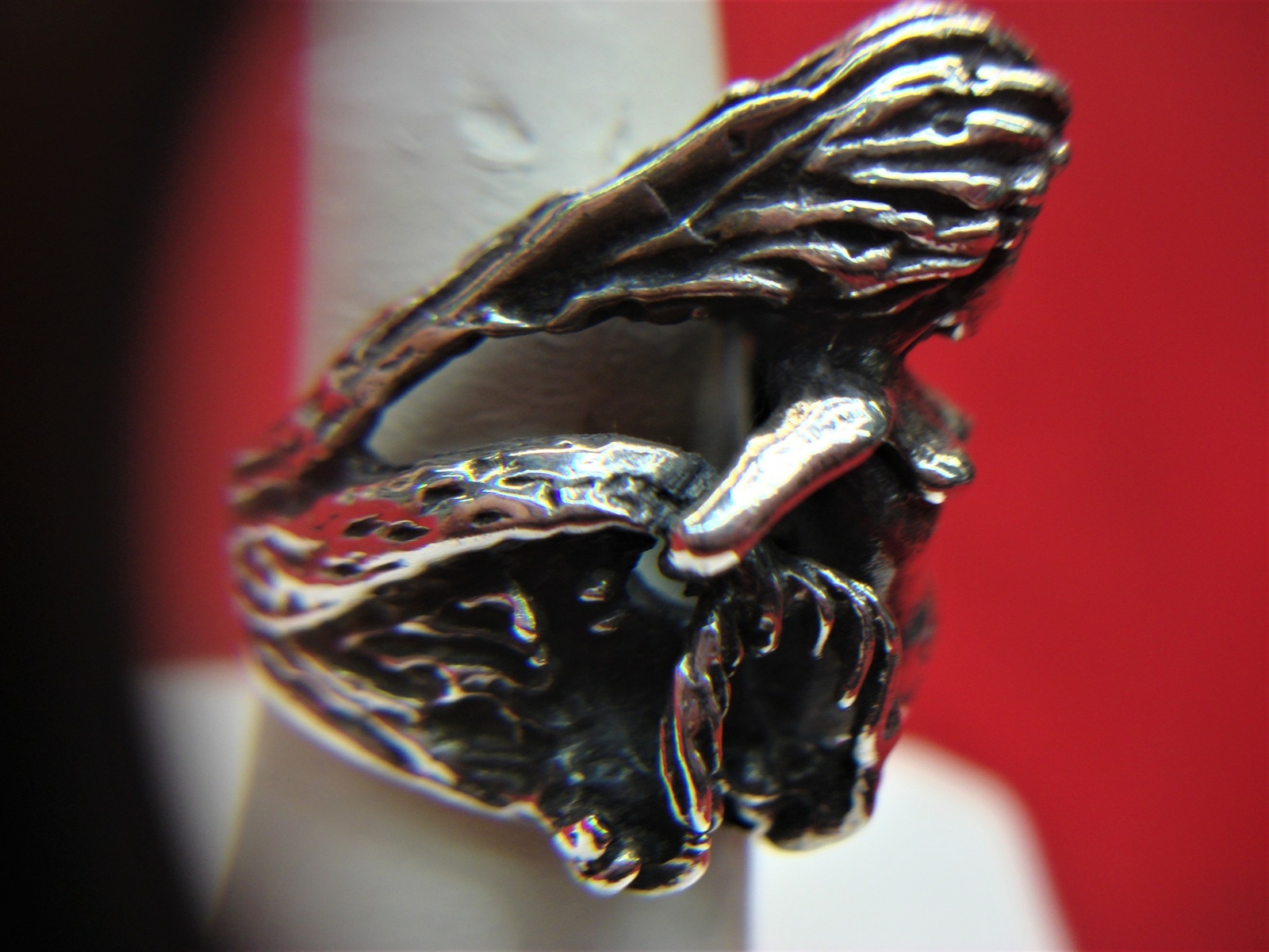 SOLID STERLING MERMAID RING - HIGHLY DETAILED - H… - image 4