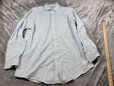 Brooks Brothers 1818 Regent Long Sleeve Blue Striped Button Up Shirt 17 1/2 6-7