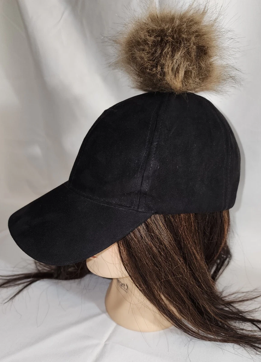 Black suede baseball cap womens cheap