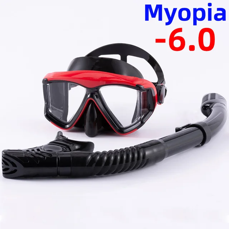 Optical Myopia Snorkel Set Diving Mask Nearsighted Swimming Goggles