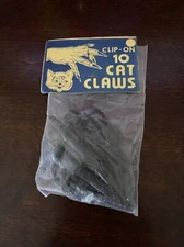 VTG Halloween 70s Forum Novelties Clip On Cat Claws Costume Horror Witch NEW