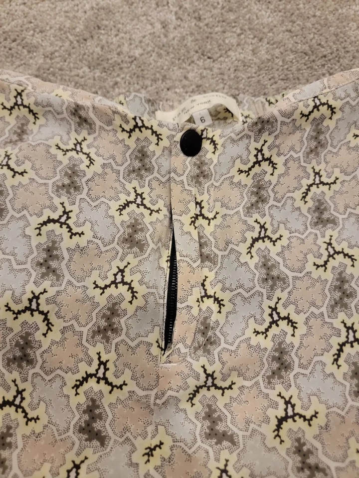 Rag & Bone pants silk stretch pastel pattern size 6 - Image 3 of 4