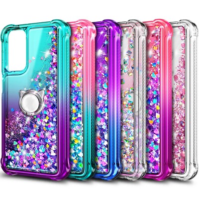 For Samsung Galaxy A16 5G & 4G Case Liquid Glitter Protector Cover + Lanyard