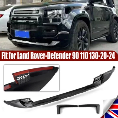 CARSOUL2019 FRONT BUMPER SPLITTER LIP GLOSS BLACK FOR LAND ROVER DEFENDER 90 110 L663 2020+
