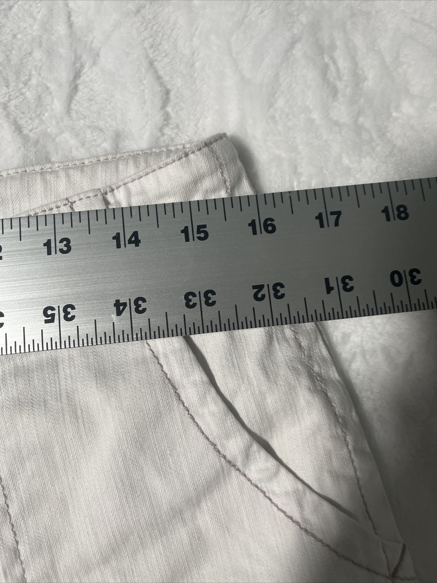 Style & Co Fat Cuff Capri Women’s 10 White Drawstring Casual Comfortable Pant View 4