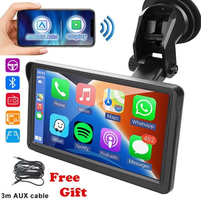 Wireless Apple CarPlay Android Auto 7'' Tragbar Autoradio Touchscreen Bluetooth