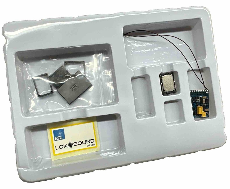 ESU LokSound 5 Fx Décodeur Son 21MTC NEM660 – Sans Sortie Moteur – Avec Haut-Parleur Cube – Pour Voiture De Commande Et Tête Motrice