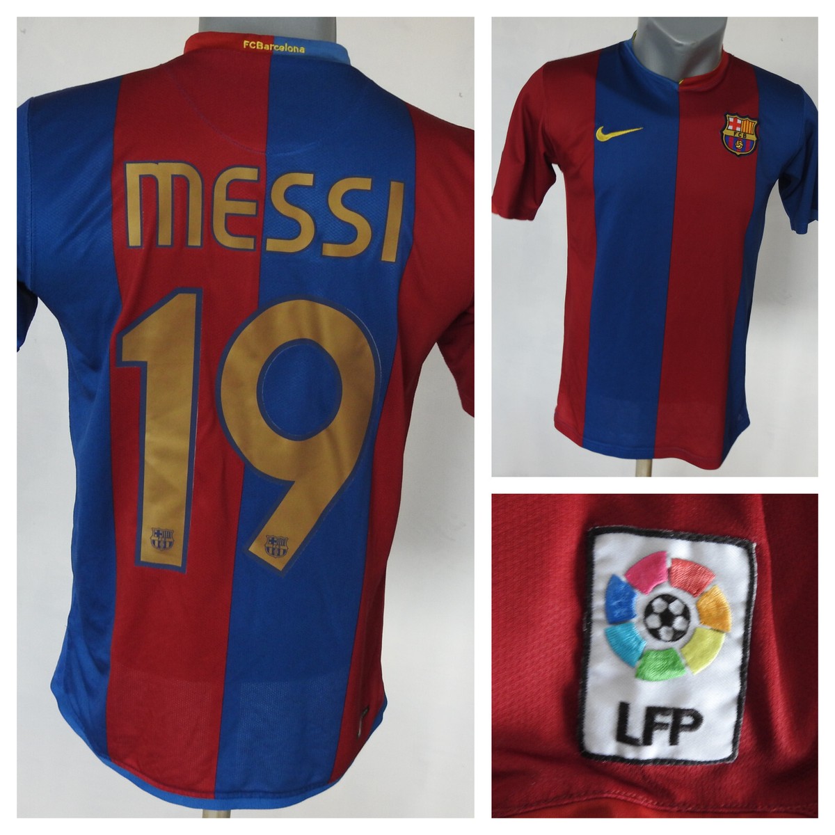 FC Barcelona メッシ 19番 シャツ Nike 2007-08 FC Barcelona Home Shirt Messi #19 Unicef Size
