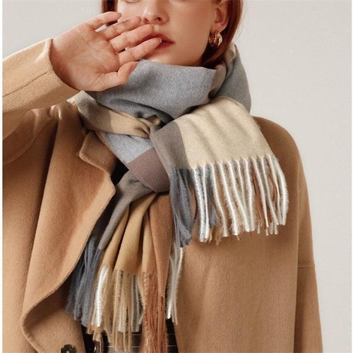 Cashmere Blend Scarf Women Ladies Winter Warm Long Soft Wool Shawl Wrap Pashmina - Picture 6 of 23