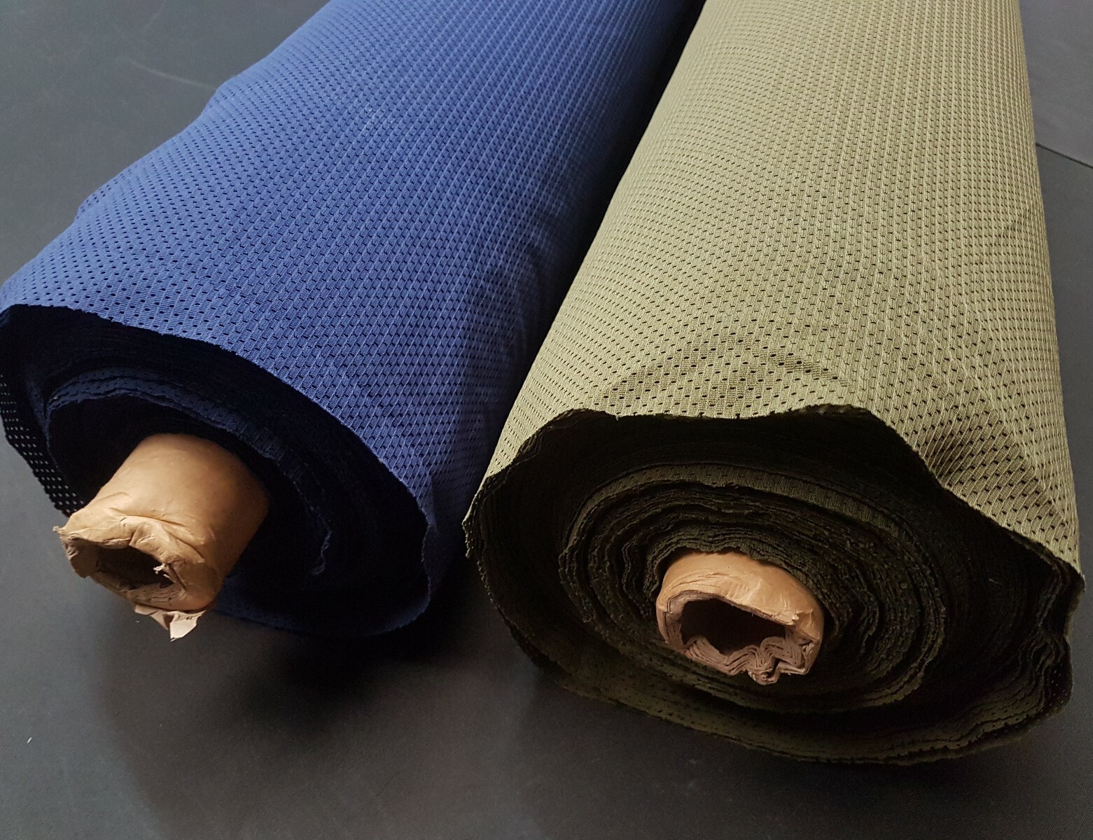 4oz* 2 CLRS OLIVE & NAVY AIRTEX MESH FABRIC SPORTSWEAR & LINING