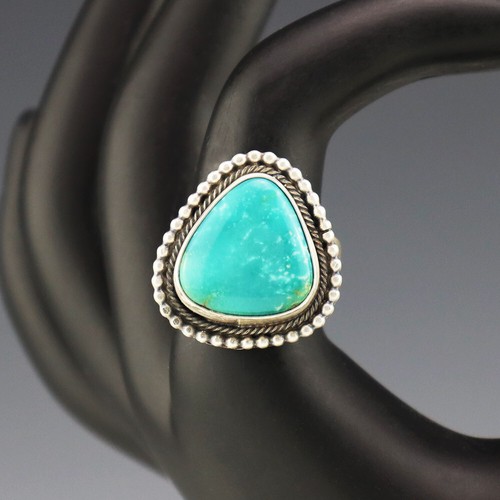 NATIVE AMERICAN NAVAJO STERLING SILVER & TURQUOISE RING BY DANIEL BENALLY