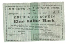 Castrop and Rauxel (Westphalia) - Mayor - 0.50 Mark - Dießner 59 #20513