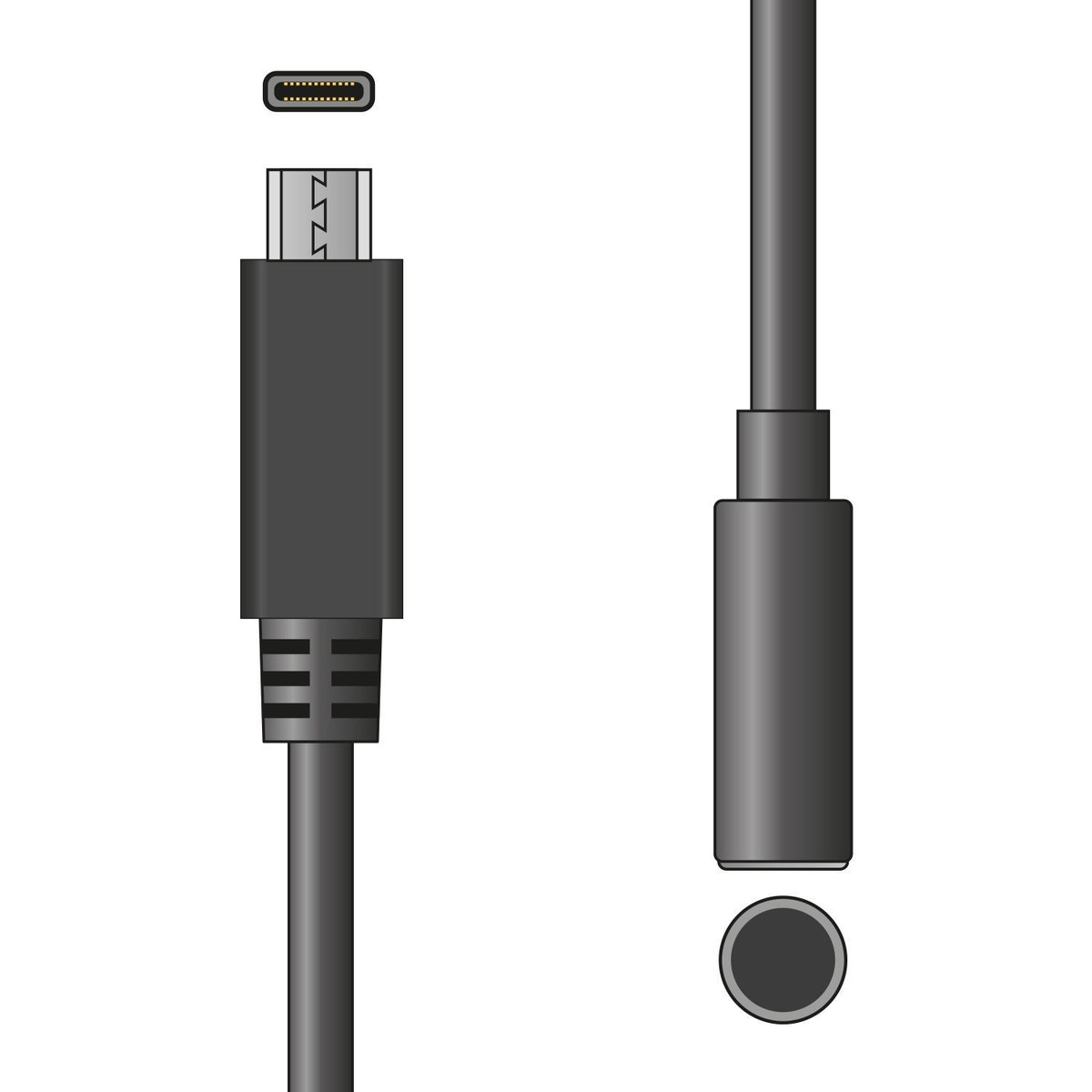 USB Type C to Headphone Jack Adapter and Type C Aux Earphone