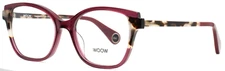 WOOW Stand Out 3 1128 Vieux Rose Fonce Semi Cat Eye Womens Eyeglasses 52-17-140