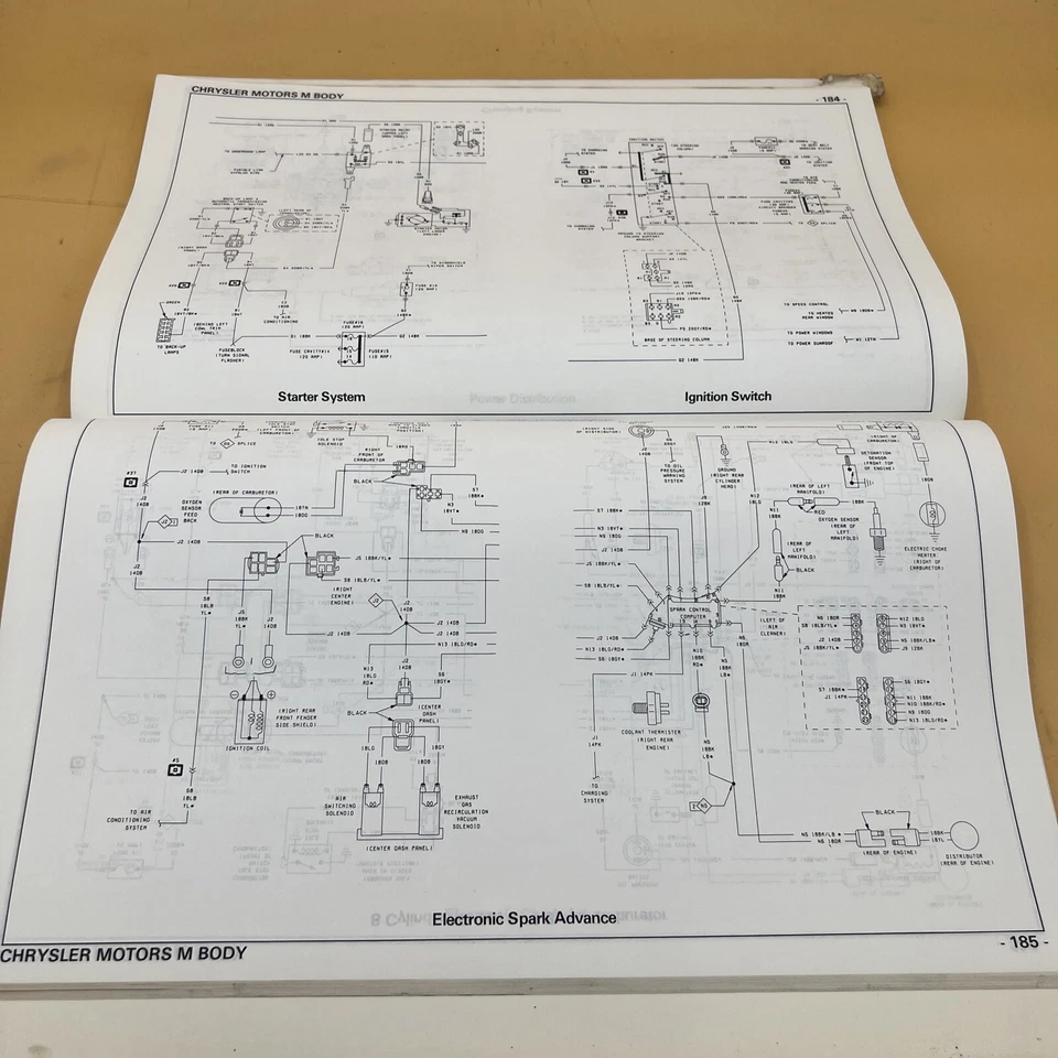 KLM Auto Chrysler Fifth Ave 1987 Diagrama de cableado Dodge Diplomat Plymouth Gran Fury. Foto 2 de 4
