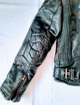 Metallica Hand Painted Leather Motorcycle Mens Jacket Size M