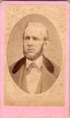 Milford, DE, Albert Fenn, ID'd, Bearded Man, c1870, CDV Photo, #P4088