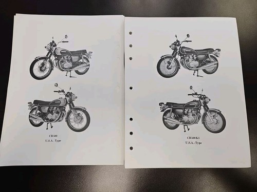 1972 HONDA CB500 CB500K1 OEM PARTS LIST MANUAL NOS - Picture 3 of 6