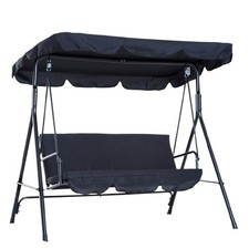 Swing Canopy Top, 3 Seat Outdoor Patio Swing Canopy Cover for Porch Patio Gar...