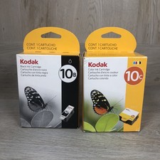 Genuine KODAK 10B Black 10C Color Ink Cartridges Sealed NEW
