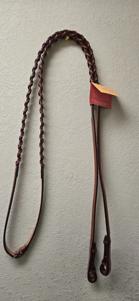 Brida acolchada de cuero de borde de lujo con riendas de tamaño completo a juego nueva con etiquetas Foto 4 de 4