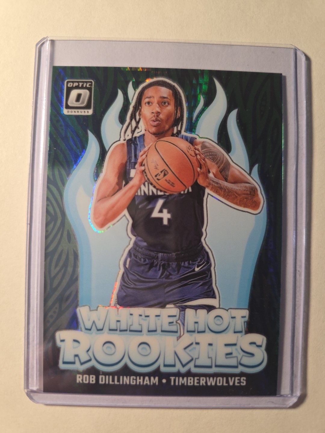 MINT 💥2024-25 Panini Optic - Rob Dillingham White Hot Rookies Green Hyper /249